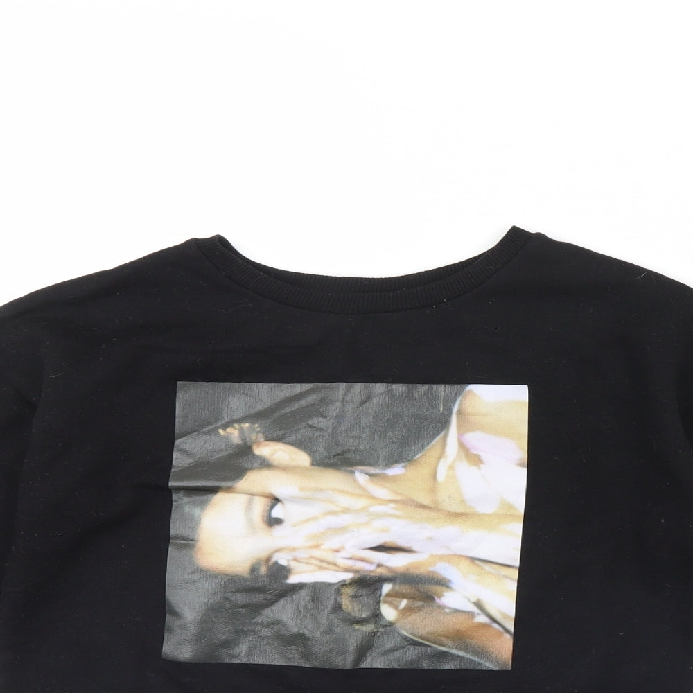 Primark Girls Black   Pullover Jumper Size 12 Years  - Ariana Grande