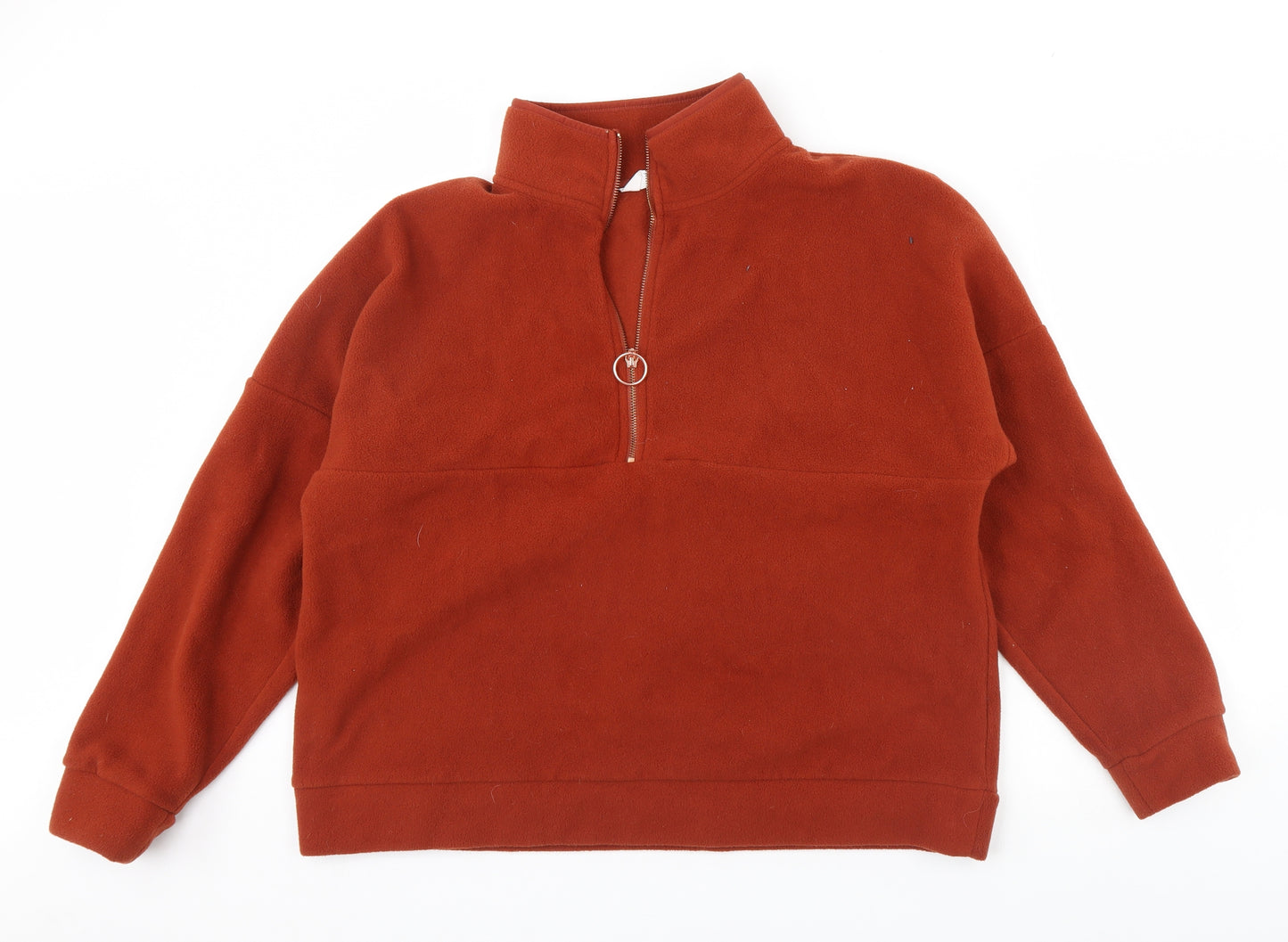 Primark Womens Brown  Fleece Henley Jumper Size L