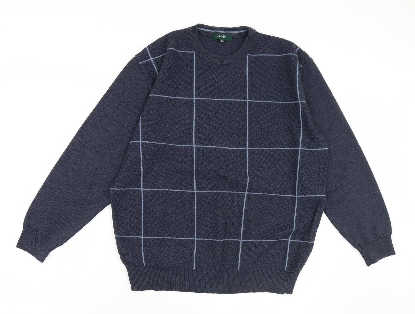 Walsey Mens Blue   Pullover Jumper Size L