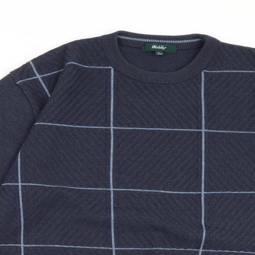 Walsey Mens Blue   Pullover Jumper Size L