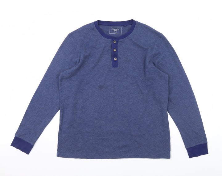 Atlantic Bay Mens Blue   Pullover Jumper Size XL