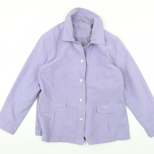 Preworn Womens Purple   Jacket Coat Size 16