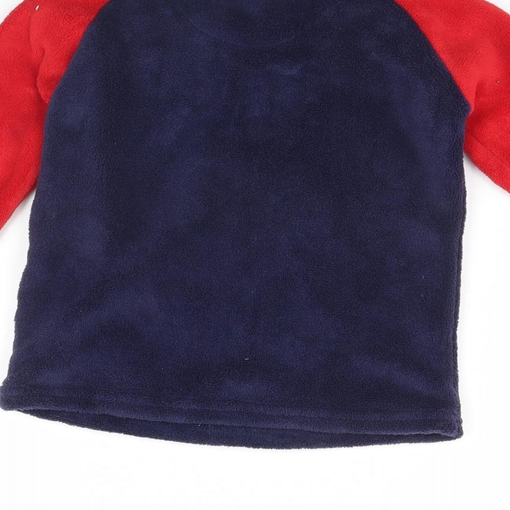 Primark Boys Blue Solid Fleece  Pyjama Top Size 6 Years