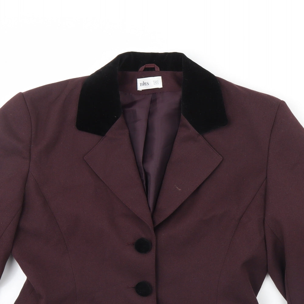 BHS Womens Purple   Jacket Blazer Size 10