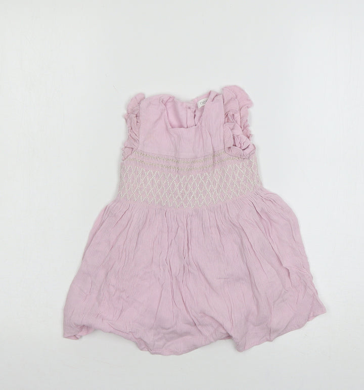 NEXT Girls Purple T-Shirt Dress Size 9-12 Months