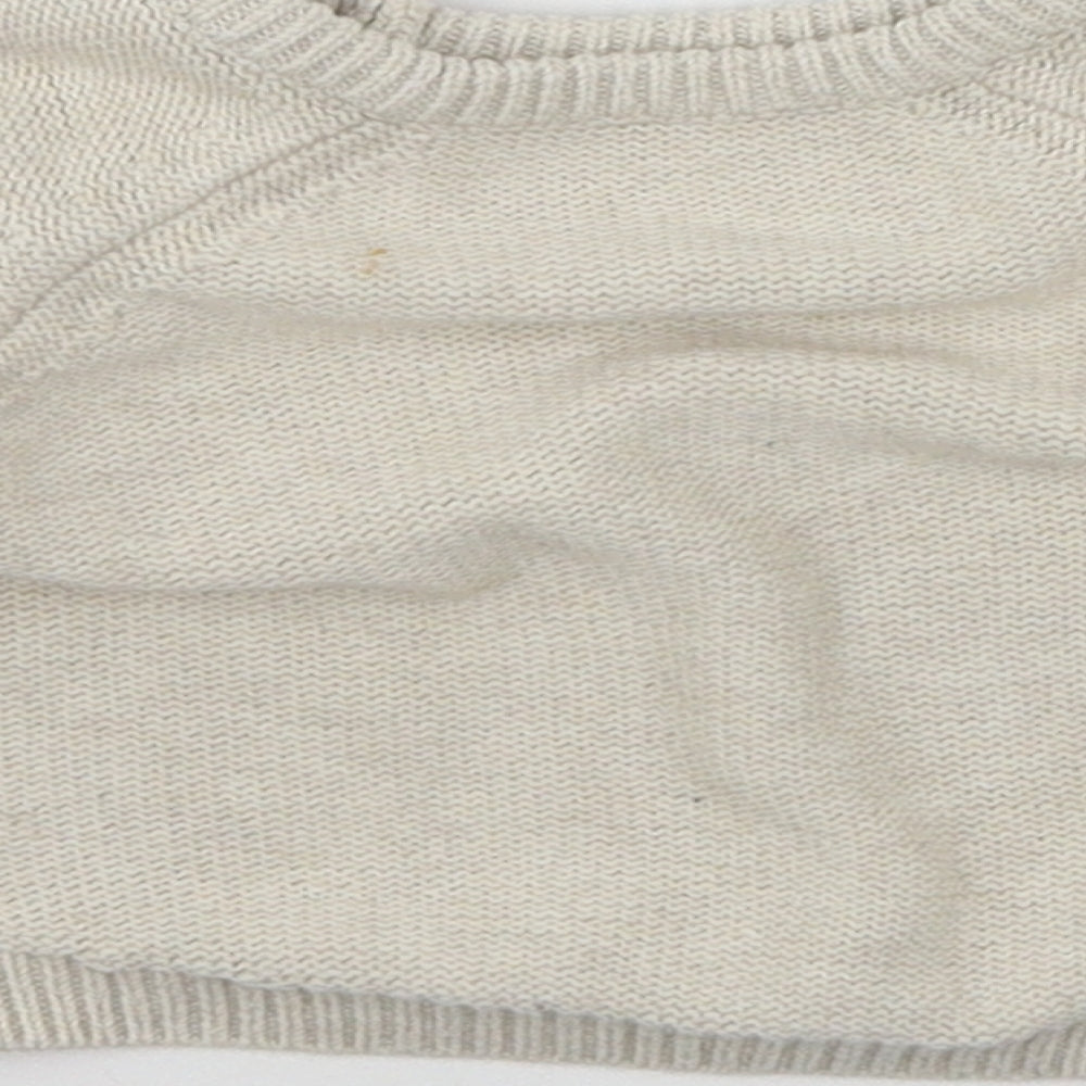 Nutmeg Girls Ivory  Knit Pullover Jumper Size 0-3 Months  - Rabbit