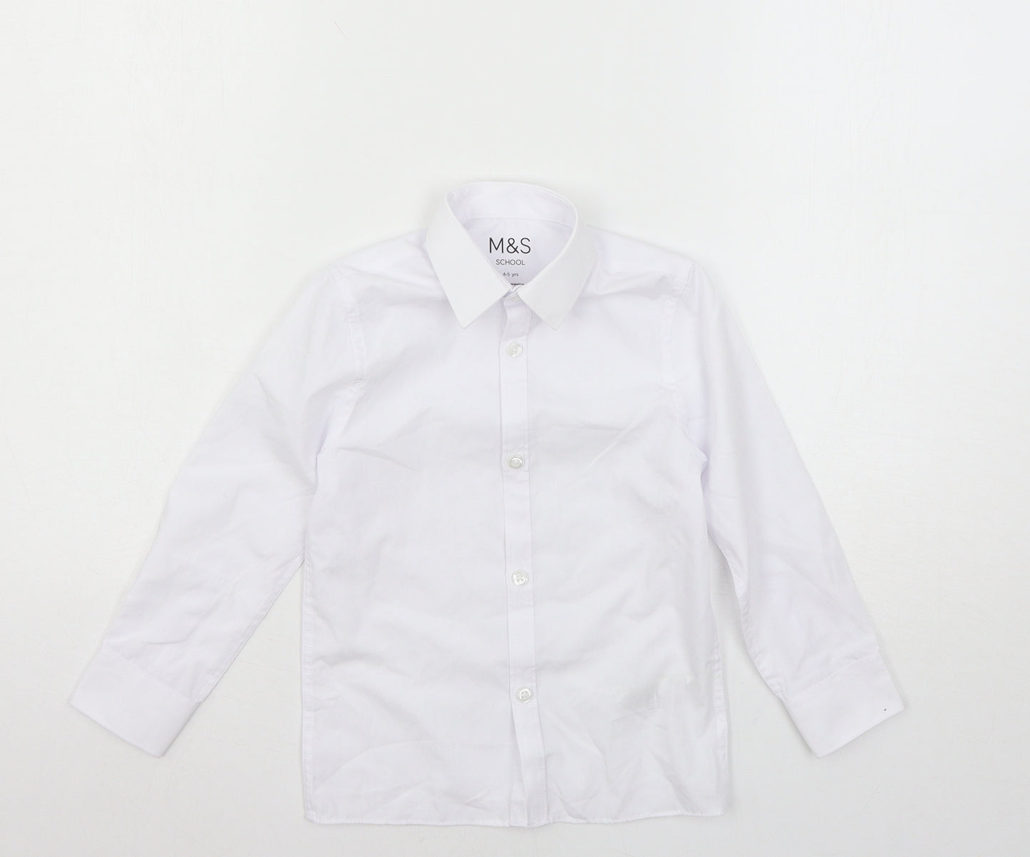 Marks and Spencer Girls White   Basic Button-Up Size 4-5 Years