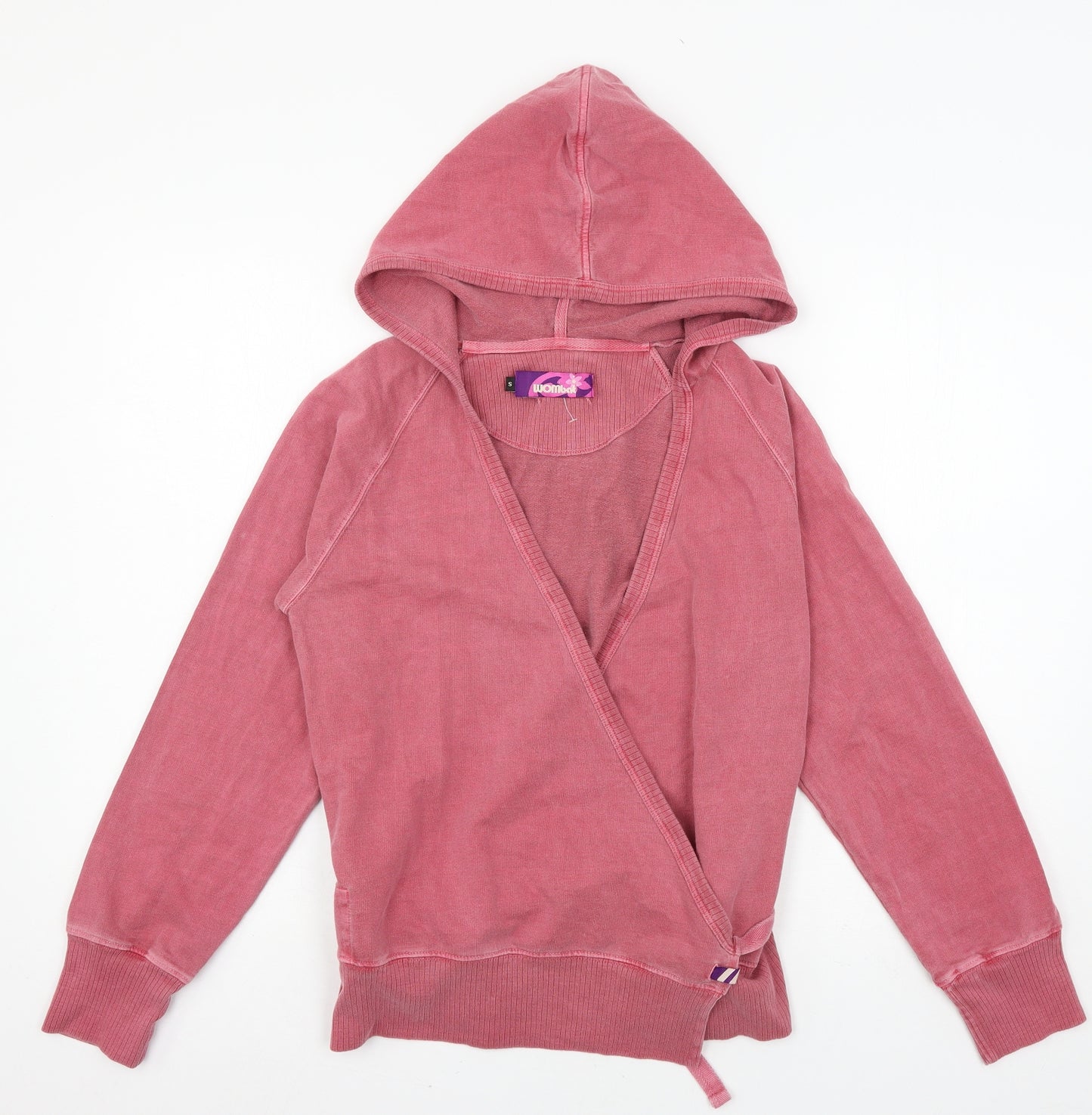WOMbat Mens Pink  Jersey Pullover Hoodie Size S