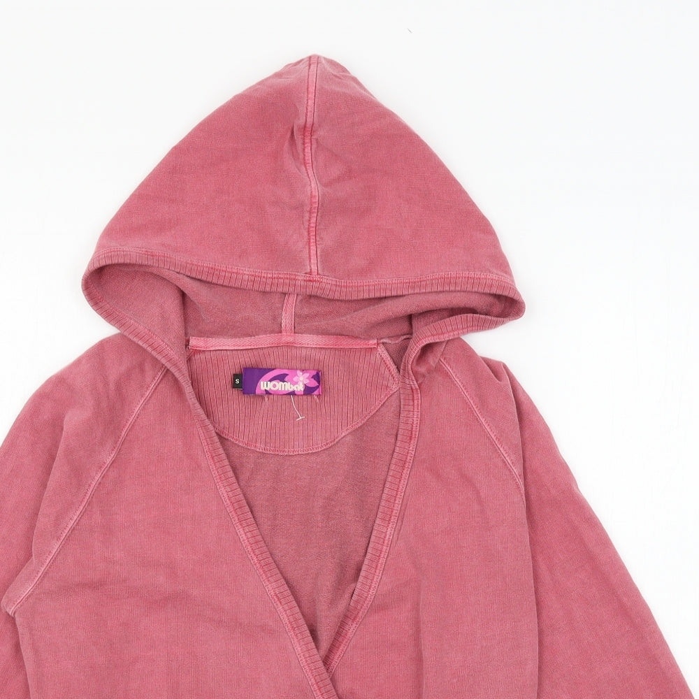 WOMbat Mens Pink  Jersey Pullover Hoodie Size S