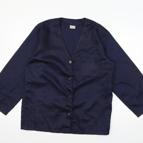 Preworn Womens Blue   Basic Blouse Size 14