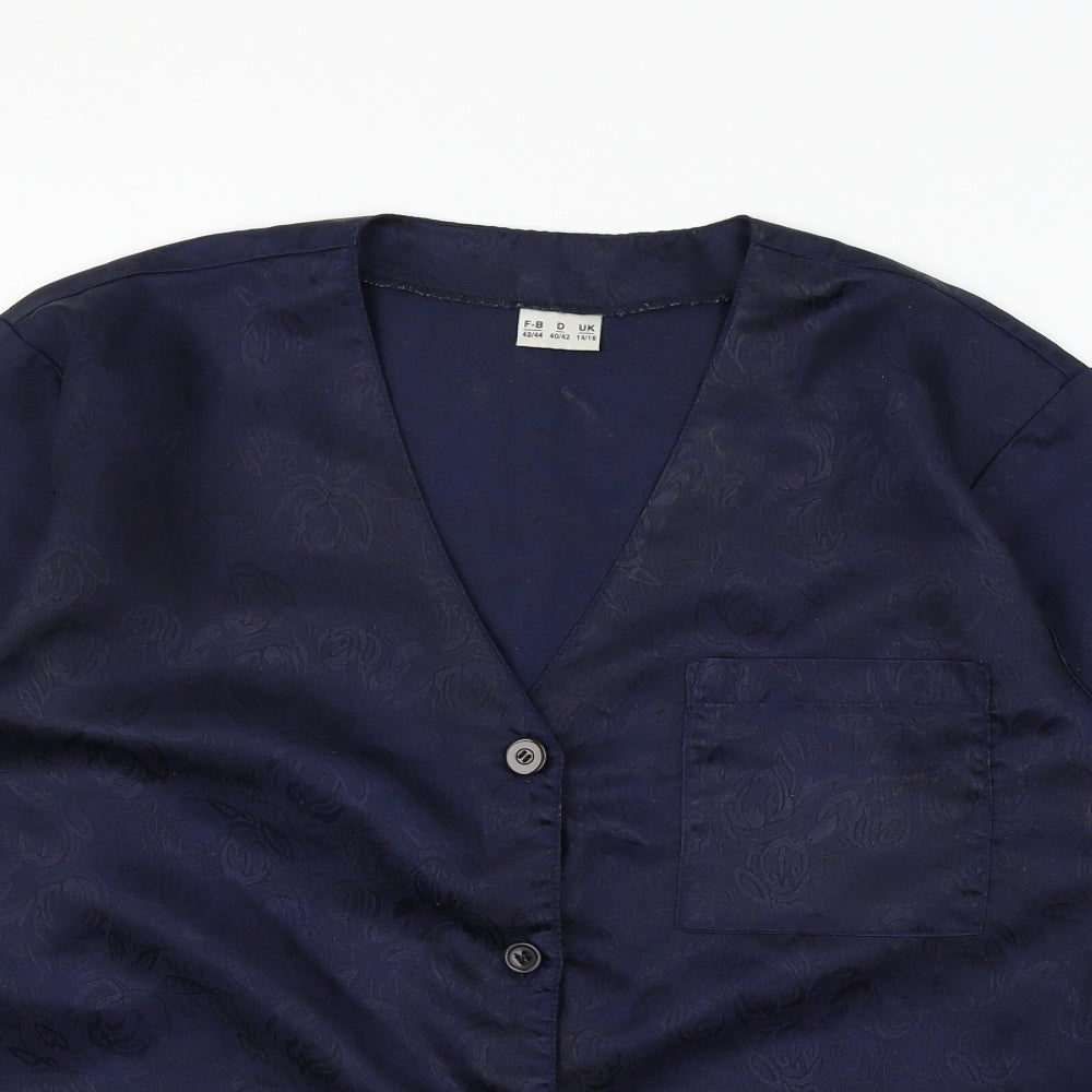 Preworn Womens Blue   Basic Blouse Size 14