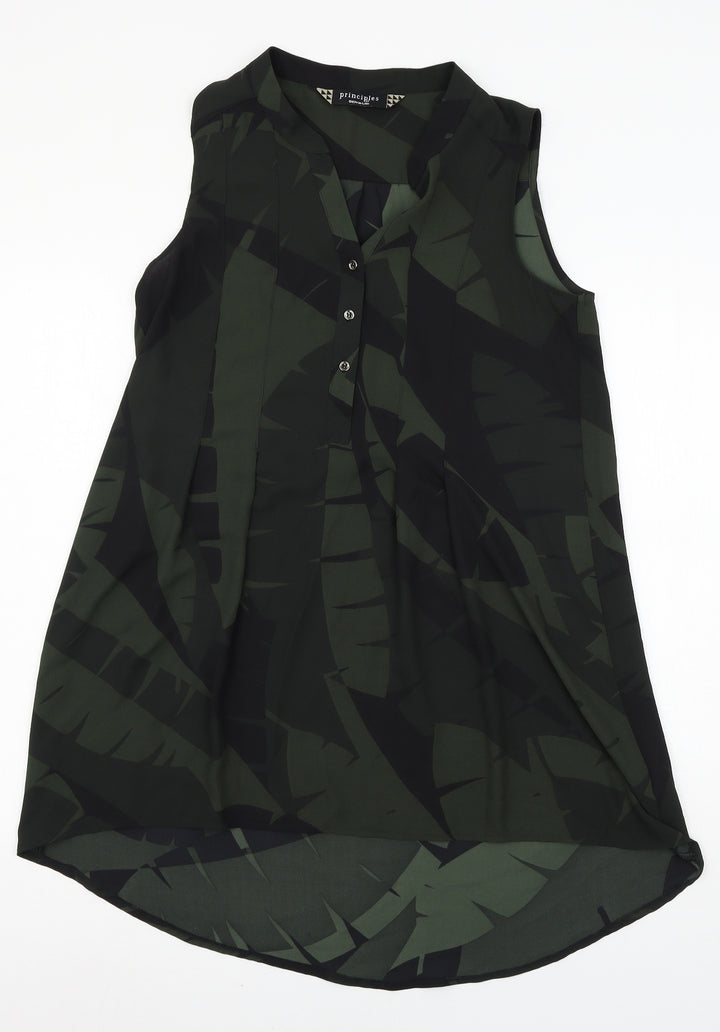 Principles Womens Green Basic Blouse Size 8