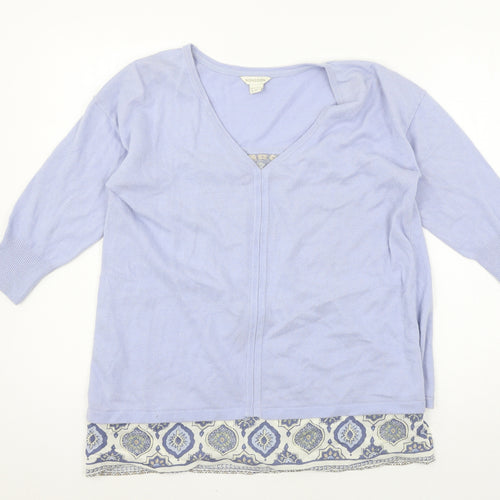 Monsoon Womens Blue  Knit Pullover Jumper Size 8