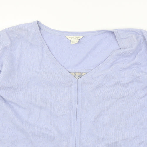Monsoon Womens Blue  Knit Pullover Jumper Size 8