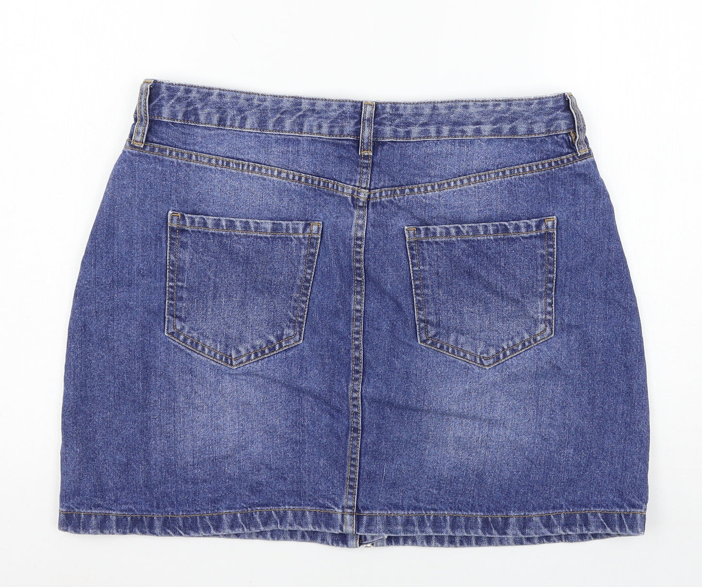 F&F Womens Blue  Denim A-Line Skirt Size 14