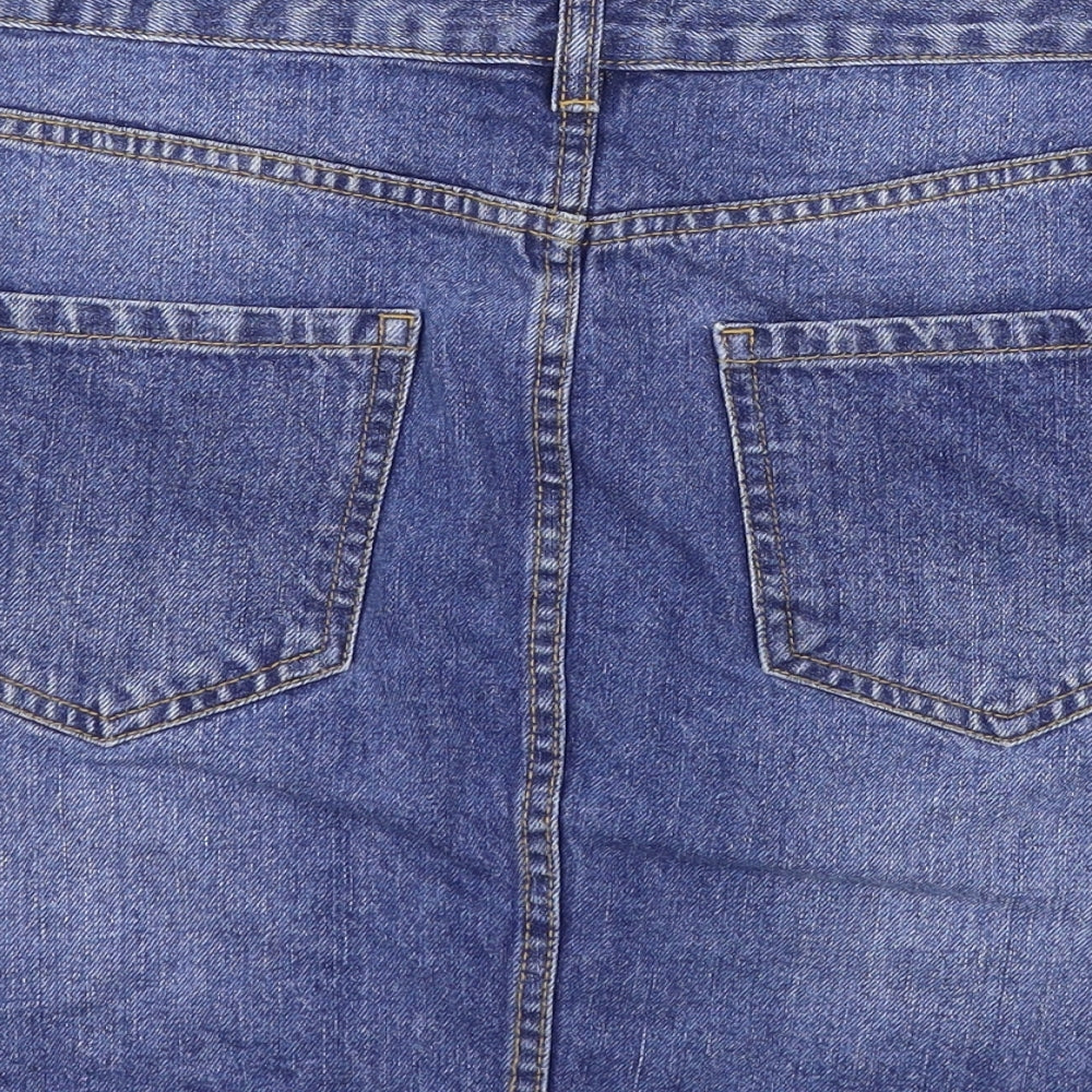 F&F Womens Blue  Denim A-Line Skirt Size 14