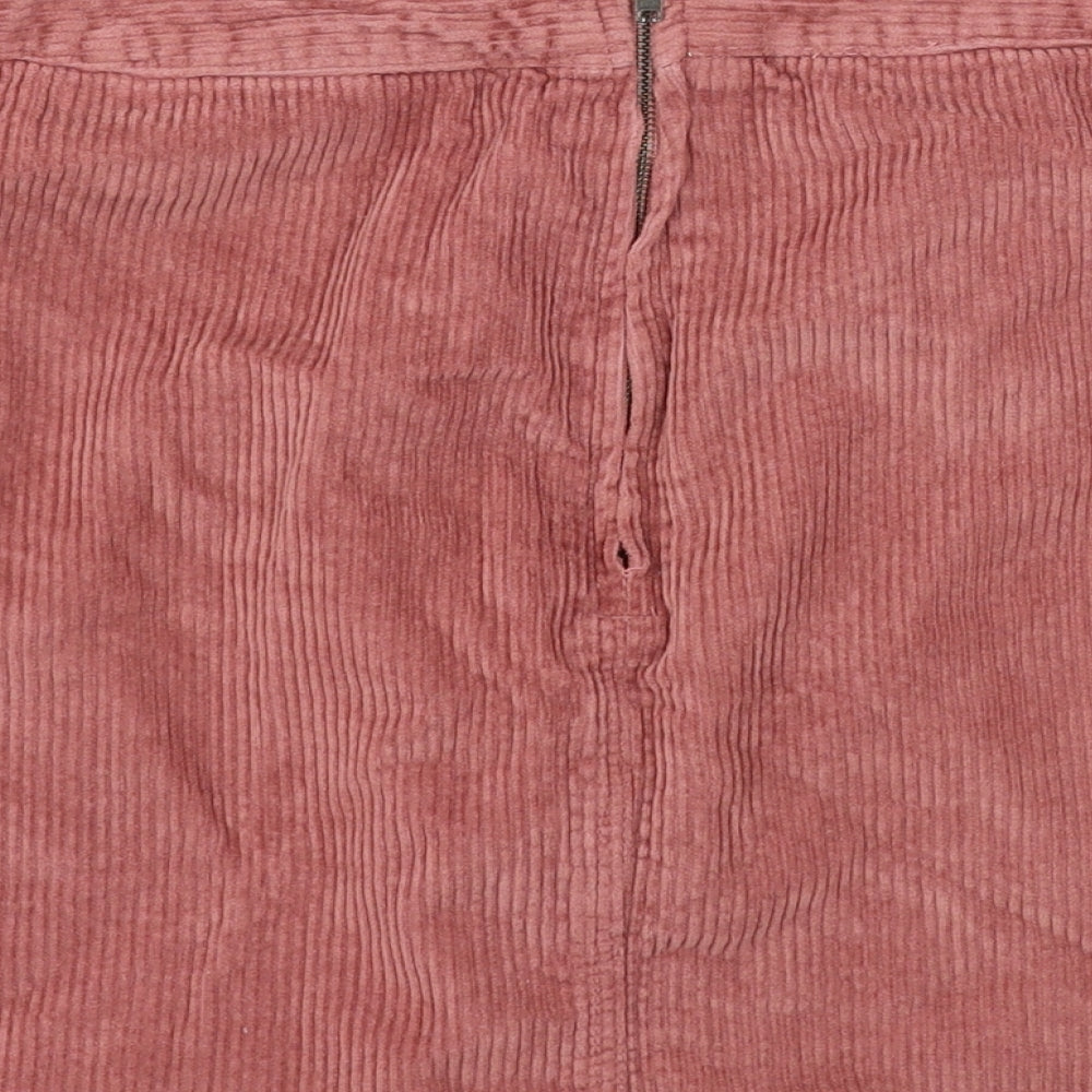 Red Herring Womens Pink  Corduroy A-Line Skirt Size 14