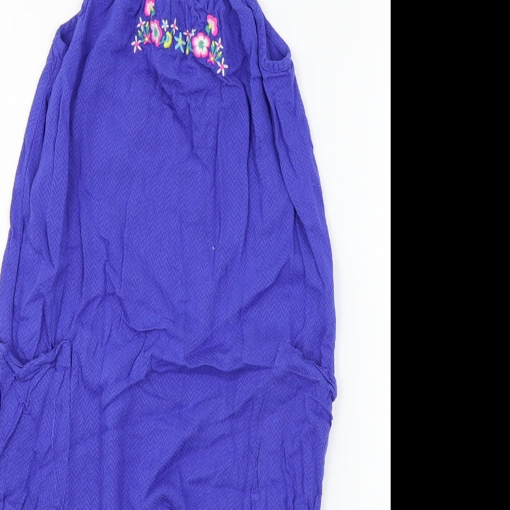 Matalan Girls Blue Floral  Jumpsuit One-Piece Size 3-4 Years