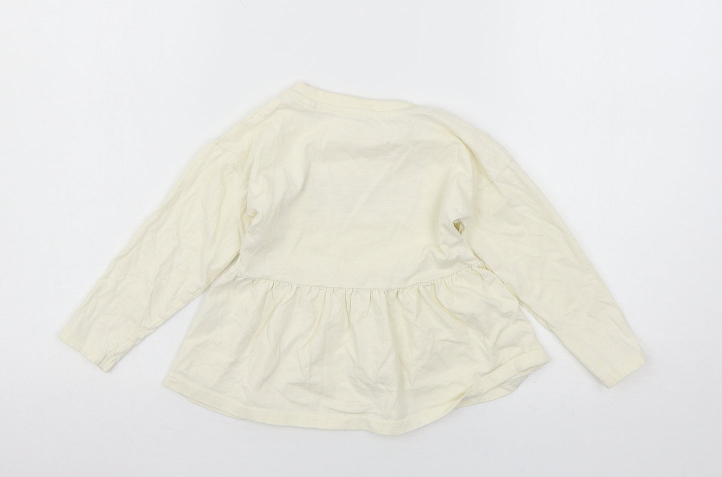TU Girls Ivory  Jersey Basic T-Shirt Size 4 Years  - Love