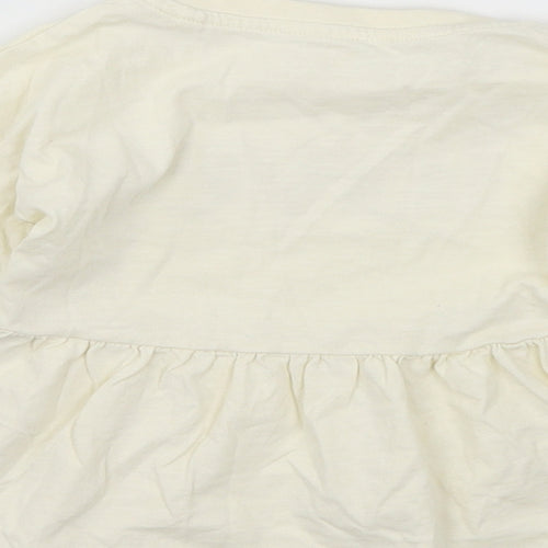TU Girls Ivory  Jersey Basic T-Shirt Size 4 Years  - Love