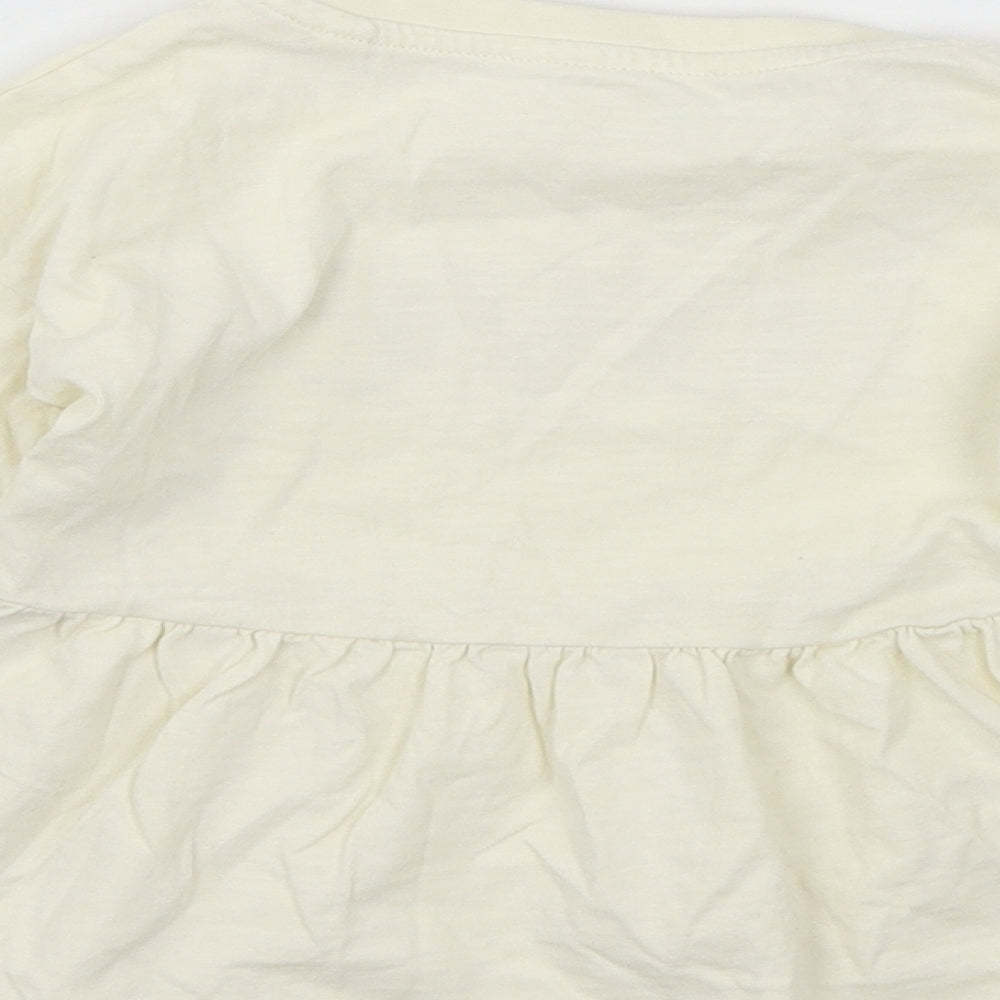 TU Girls Ivory  Jersey Basic T-Shirt Size 4 Years  - Love