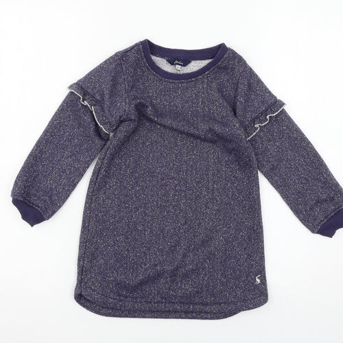 Joules Girls Blue  Jersey Pullover Sweatshirt Size 4 Years
