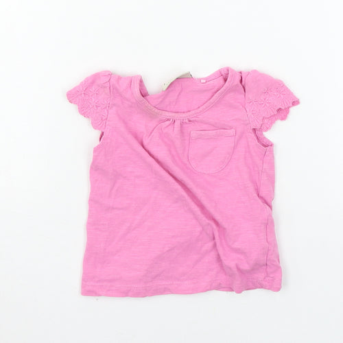 NEXT Girls Pink  Jersey Basic T-Shirt Size 3-6 Months