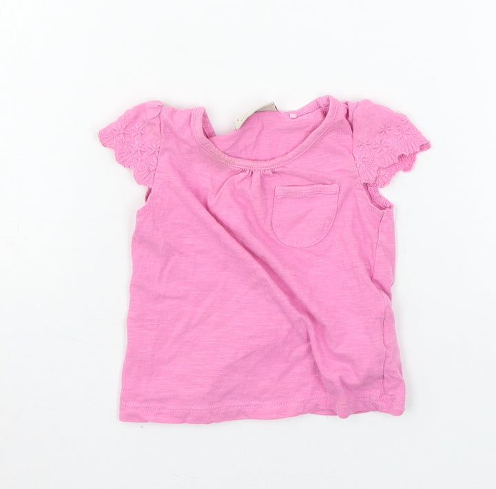 NEXT Girls Pink  Jersey Basic T-Shirt Size 3-6 Months