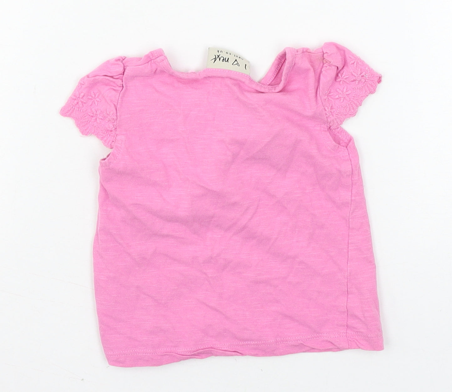 NEXT Girls Pink  Jersey Basic T-Shirt Size 3-6 Months