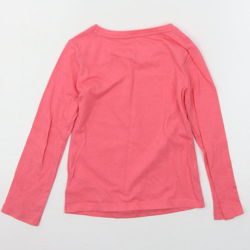 Gap Girls Pink  Jersey Basic T-Shirt Size 4-5 Years  - Unicorn