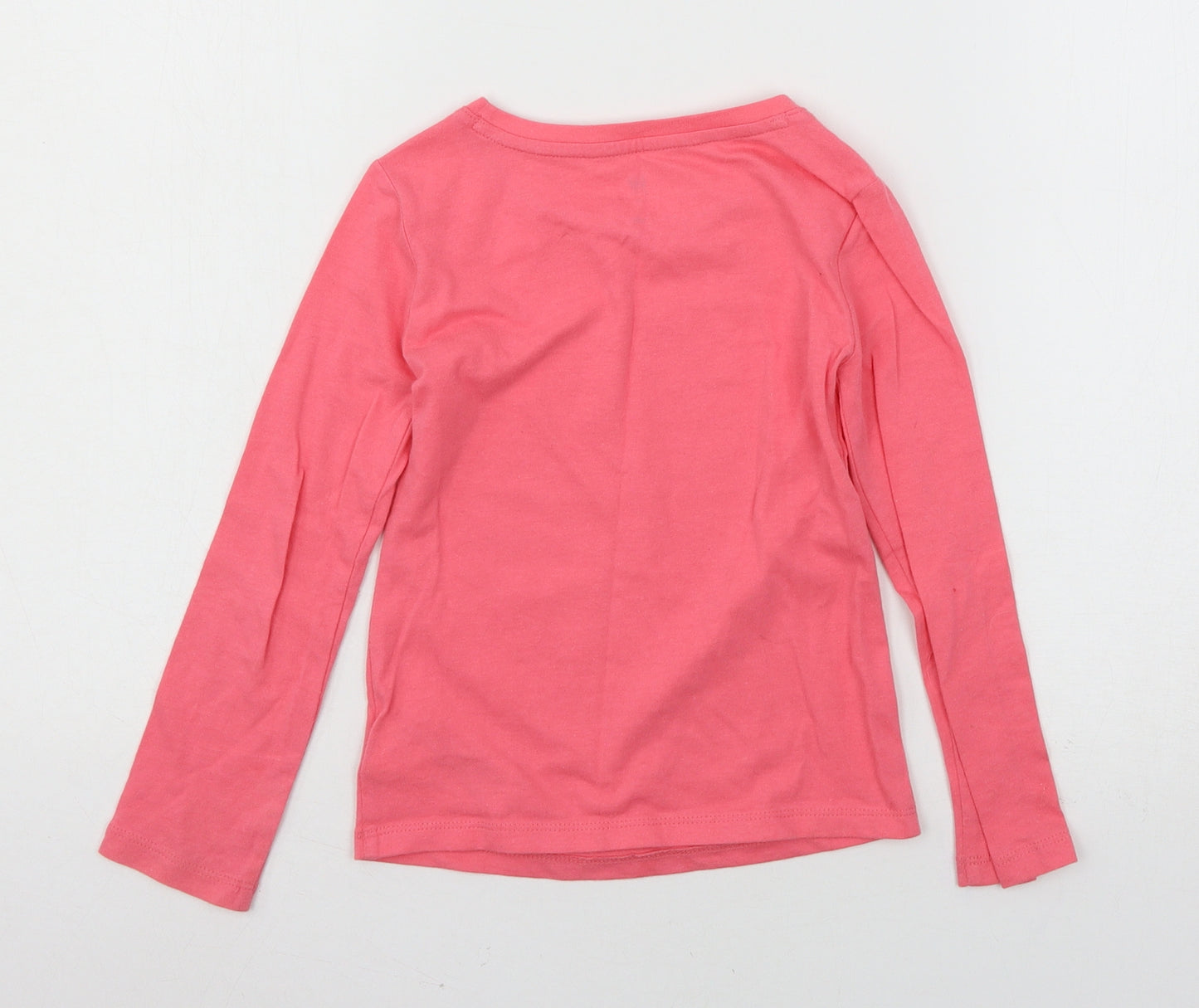 Gap Girls Pink  Jersey Basic T-Shirt Size 4-5 Years  - Unicorn