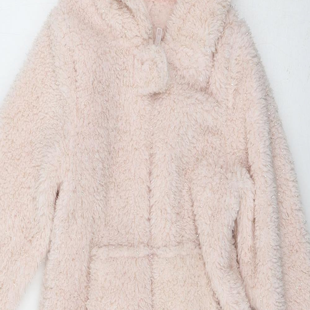 Matalan Girls Pink Solid Microfibre Top One Piece Size 4-5 Years