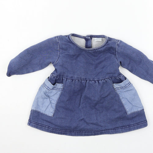 NEX Boys Blue  Jersey Skater Dress  Size 3-6 Months