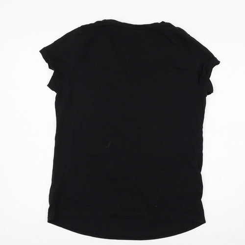 Avenue Womens Black  Jersey Basic T-Shirt Size 12