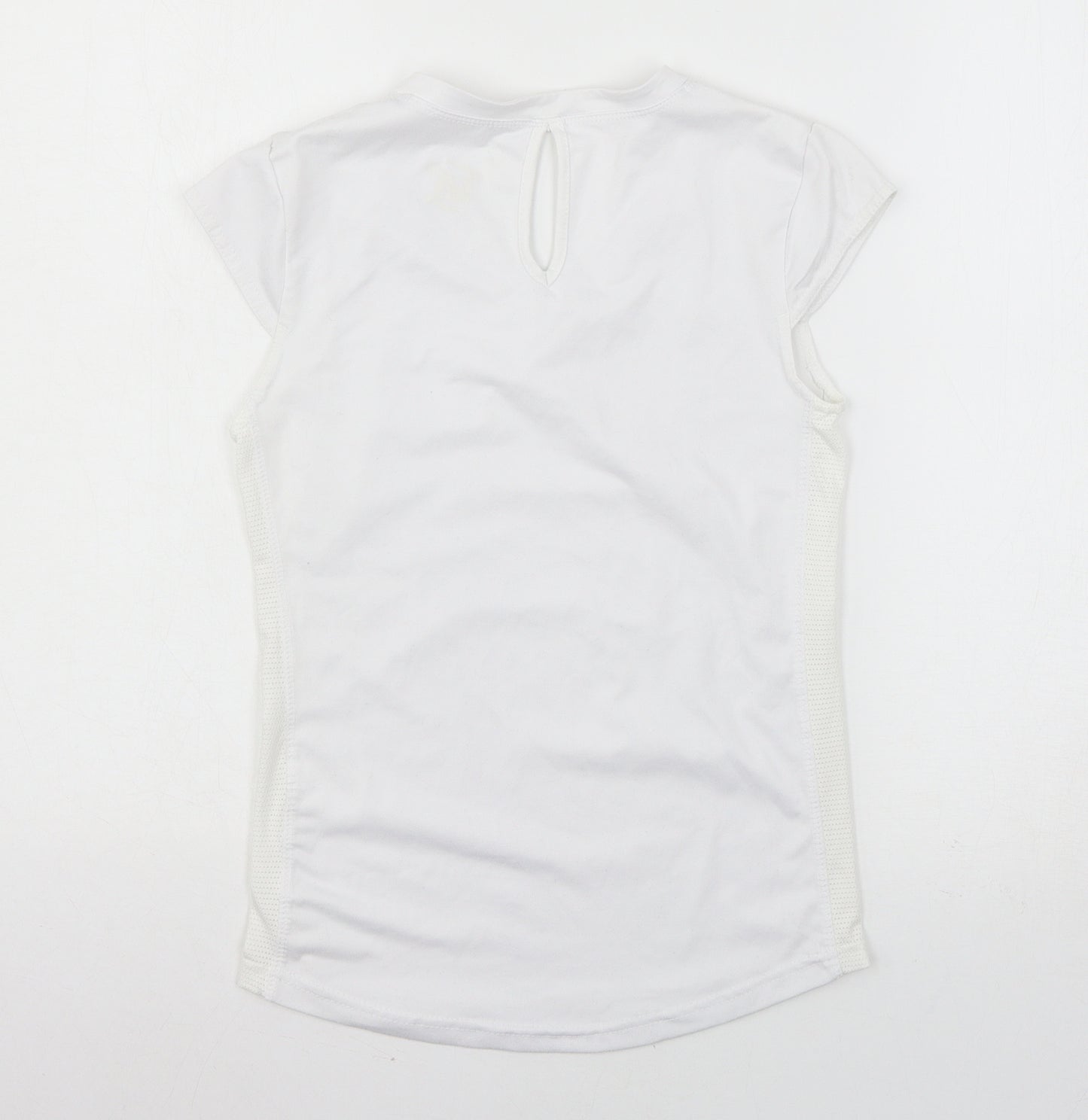 LA Gear Womens White  Jersey Basic T-Shirt Size 10