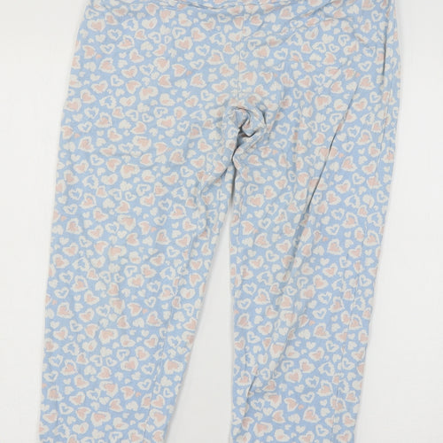 Avenue Womens Blue Animal Print Jersey Capri Pyjama Pants Size 12