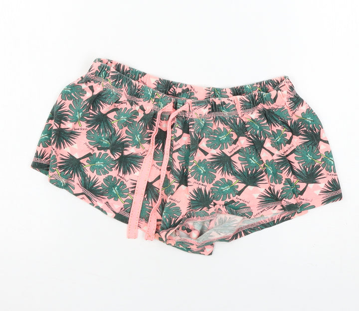 Love to Lounge Womens Pink Floral Jersey Capri Pyjama Pants Size 12 - Love Island