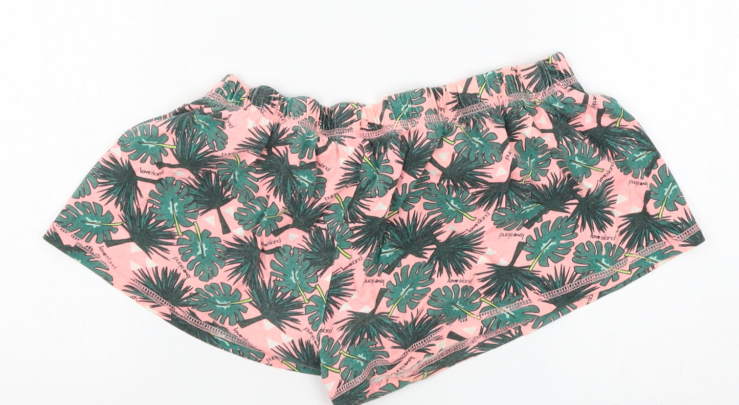 Love to Lounge Womens Pink Floral Jersey Capri Pyjama Pants Size 12  - Love Island