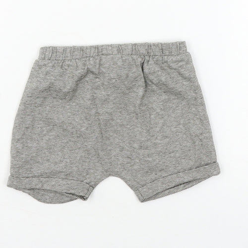 TU Baby Grey Striped Jersey Cropped Trousers Size 9-12 Months