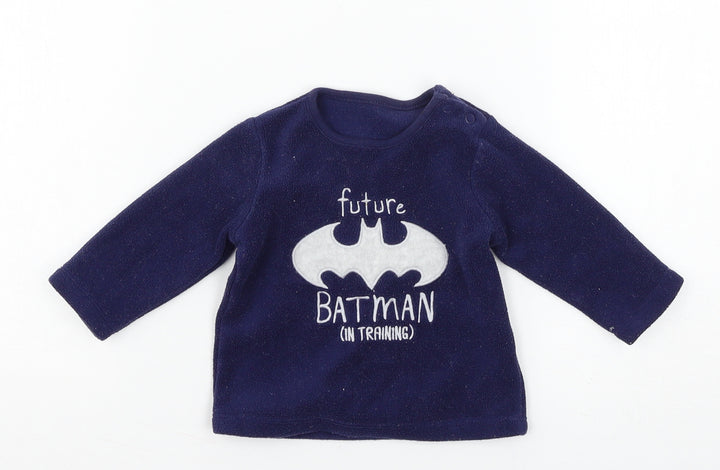 George Boys Blue  Fleece Cami Pyjama Top Size 3-6 Months  - Batman