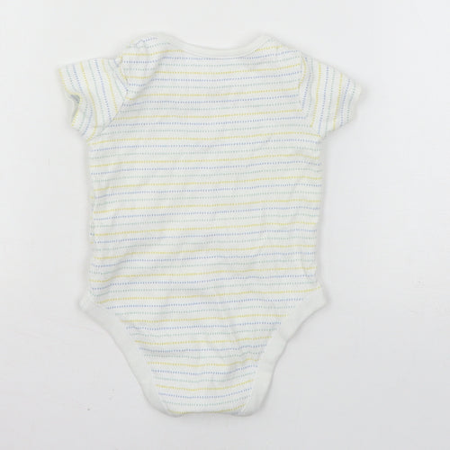 F&F Baby Multicoloured Striped Jersey Babygrow One-Piece Size 9-12 Months