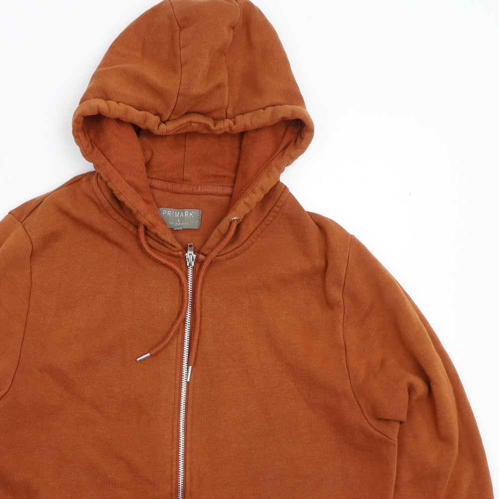 Primark Mens Brown   Full Zip Hoodie Size L