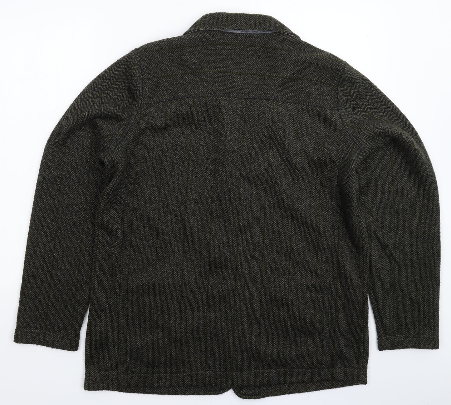 Cotton Traders Mens Grey Herringbone  Jacket Blazer Size L