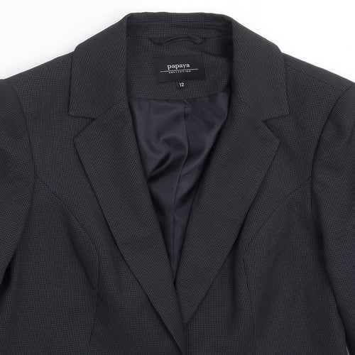 Papaya Womens Grey   Jacket Suit Jacket Size 12