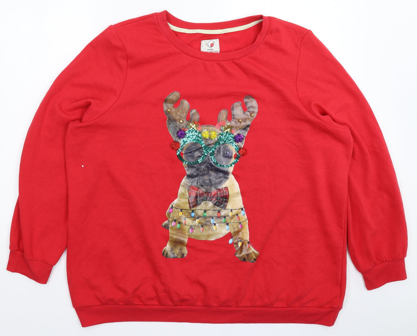 George Mens Red   Pullover Sweatshirt Size 2XL