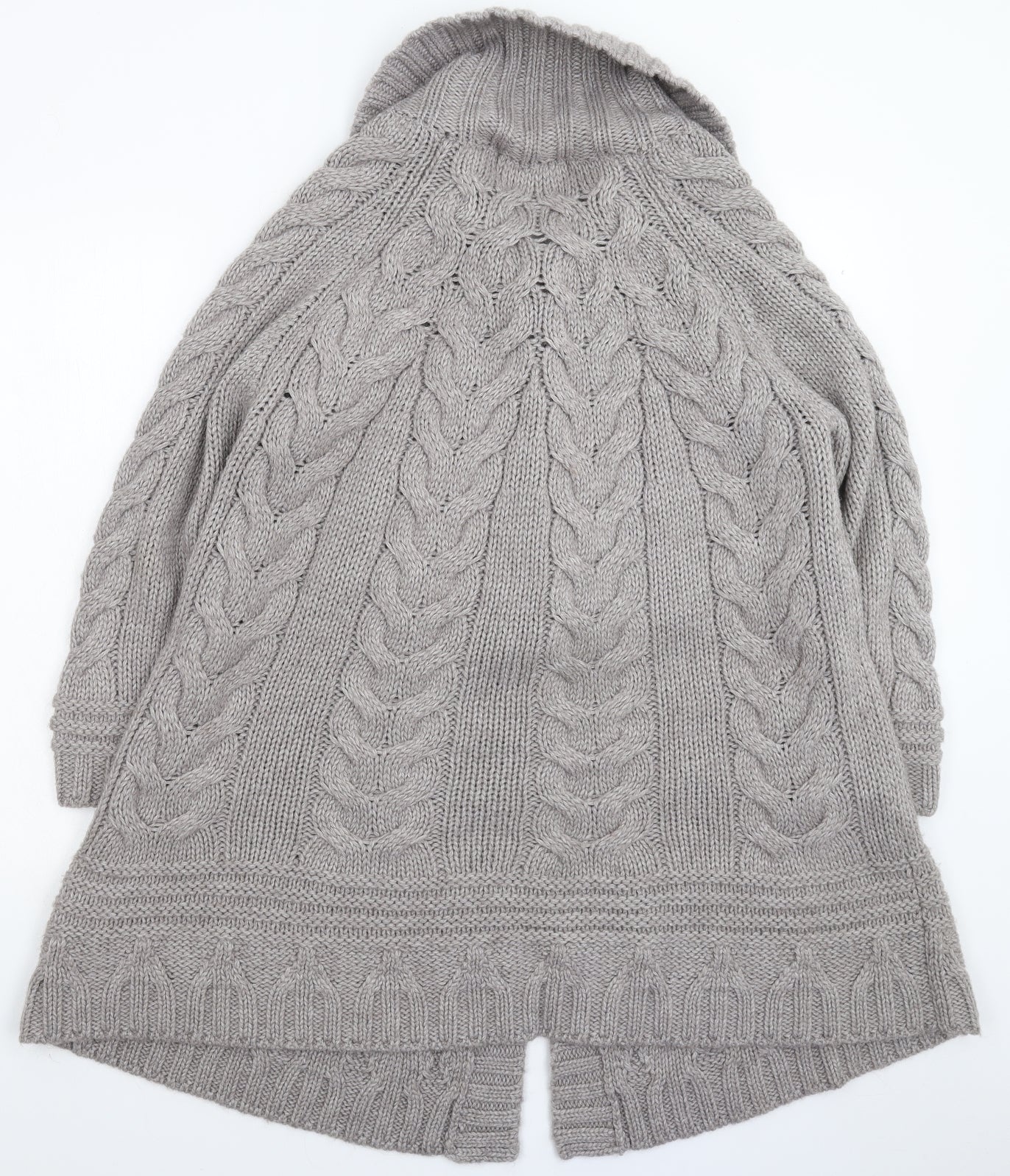 Marks and Spencer Womens Grey  Knit Cardigan Jumper Size L