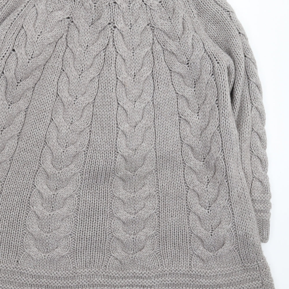 Marks and Spencer Womens Grey  Knit Cardigan Jumper Size L