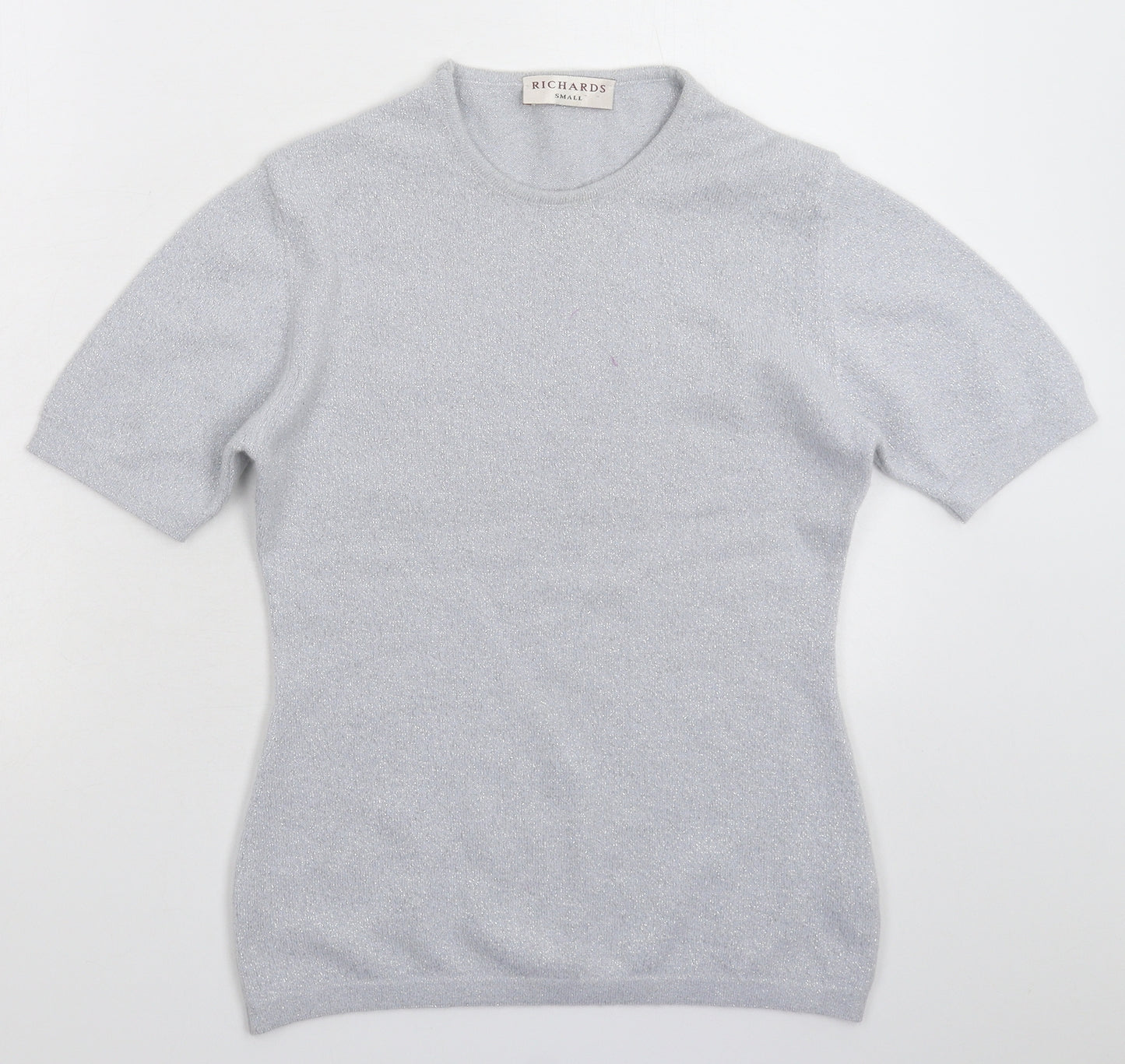 Richards Womens Silver  Knit Pullover Jumper Size S