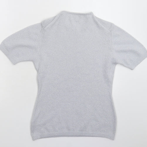 Richards Womens Silver  Knit Pullover Jumper Size S