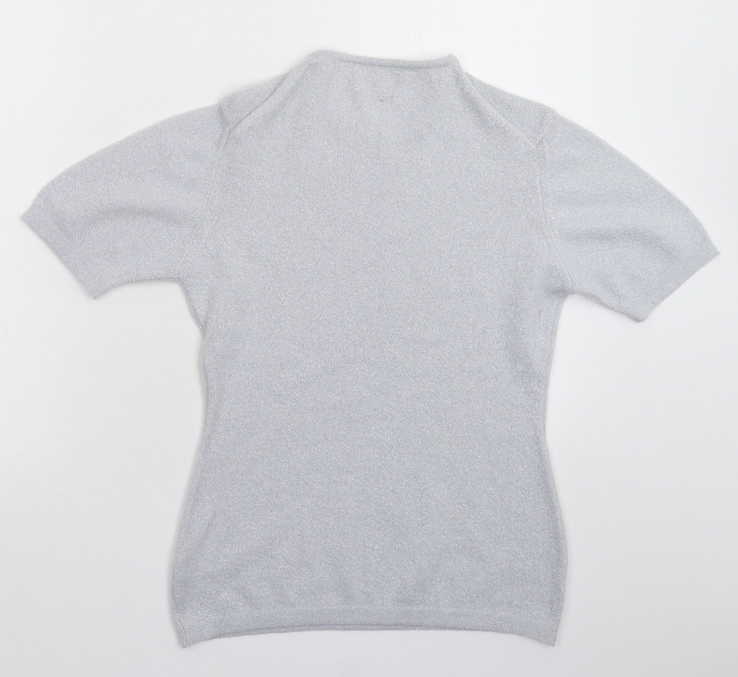 Richards Womens Silver  Knit Pullover Jumper Size S